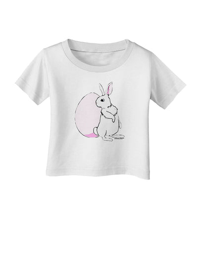 Easter Bunny and Egg Design Infant T-Shirt by TooLoud-Infant T-Shirt-TooLoud-White-06-Months-Davson Sales