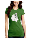 Easter Bunny and Egg Design Juniors Crew Dark T-Shirt by TooLoud-T-Shirts Juniors Tops-TooLoud-Kiwi-Green-Juniors Fitted X-Small-Davson Sales