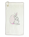 Easter Bunny and Egg Design Micro Terry Gromet Golf Towel 16 x 25 inch by TooLoud
