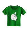 Easter Bunny and Egg Design Toddler T-Shirt Dark by TooLoud-Toddler T-Shirt-TooLoud-Clover-Green-2T-Davson Sales