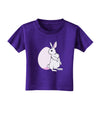 Easter Bunny and Egg Design Toddler T-Shirt Dark by TooLoud-Toddler T-Shirt-TooLoud-Purple-2T-Davson Sales