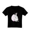 Easter Bunny and Egg Design Toddler T-Shirt Dark by TooLoud-Toddler T-Shirt-TooLoud-Black-2T-Davson Sales