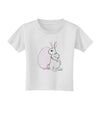 Easter Bunny and Egg Design Toddler T-Shirt by TooLoud-Toddler T-Shirt-TooLoud-White-2T-Davson Sales