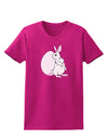 Easter Bunny and Egg Design Womens Dark T-Shirt by TooLoud-Womens T-Shirt-TooLoud-Hot-Pink-Small-Davson Sales