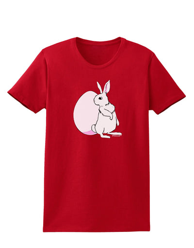 Easter Bunny and Egg Design Womens Dark T-Shirt by TooLoud-Womens T-Shirt-TooLoud-Red-X-Small-Davson Sales