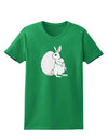 Easter Bunny and Egg Design Womens Dark T-Shirt by TooLoud-Womens T-Shirt-TooLoud-Kelly-Green-X-Small-Davson Sales