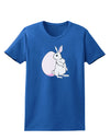 Easter Bunny and Egg Design Womens Dark T-Shirt by TooLoud-Womens T-Shirt-TooLoud-Royal-Blue-X-Small-Davson Sales