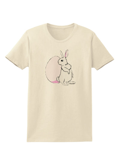 Easter Bunny and Egg Design Womens T-Shirt by TooLoud-Womens T-Shirt-TooLoud-Natural-X-Small-Davson Sales