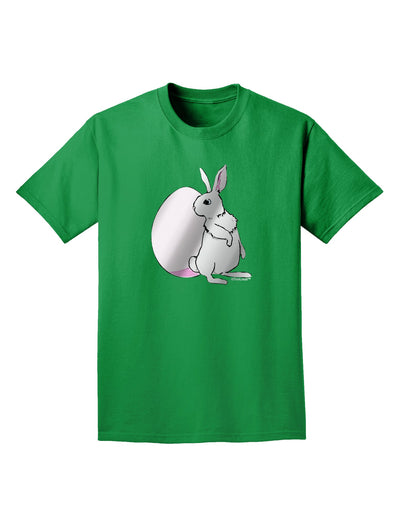 Easter Bunny and Egg Metallic - Silver Adult Dark T-Shirt by TooLoud-Mens T-Shirt-TooLoud-Kelly-Green-Small-Davson Sales