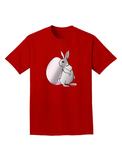 Easter Bunny and Egg Metallic - Silver Adult Dark T-Shirt by TooLoud-Mens T-Shirt-TooLoud-Red-Small-Davson Sales