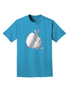 Easter Bunny and Egg Metallic - Silver Adult Dark T-Shirt by TooLoud-Mens T-Shirt-TooLoud-Turquoise-Small-Davson Sales