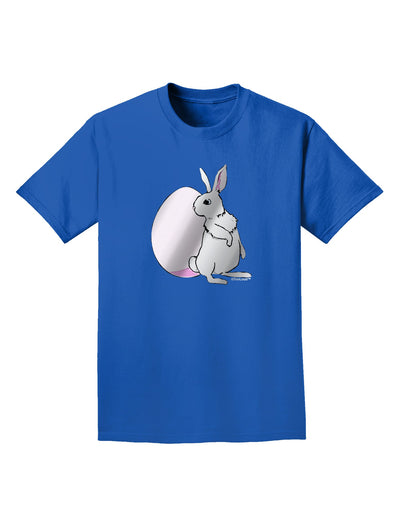 Easter Bunny and Egg Metallic - Silver Adult Dark T-Shirt by TooLoud-Mens T-Shirt-TooLoud-Royal-Blue-Small-Davson Sales