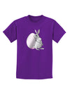 Easter Bunny and Egg Metallic - Silver Childrens Dark T-Shirt by TooLoud-Childrens T-Shirt-TooLoud-Purple-X-Small-Davson Sales