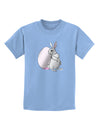 Easter Bunny and Egg Metallic - Silver Childrens T-Shirt by TooLoud-Childrens T-Shirt-TooLoud-Light-Blue-X-Small-Davson Sales