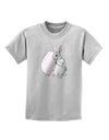 Easter Bunny and Egg Metallic - Silver Childrens T-Shirt by TooLoud-Childrens T-Shirt-TooLoud-AshGray-X-Small-Davson Sales