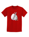 Easter Bunny and Egg Metallic - Silver Childrens T-Shirt by TooLoud-Childrens T-Shirt-TooLoud-Red-X-Small-Davson Sales