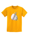 Easter Bunny and Egg Metallic - Silver Childrens T-Shirt by TooLoud-Childrens T-Shirt-TooLoud-Gold-X-Small-Davson Sales