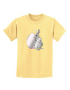 Easter Bunny and Egg Metallic - Silver Childrens T-Shirt by TooLoud-Childrens T-Shirt-TooLoud-Daffodil-Yellow-X-Small-Davson Sales