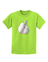 Easter Bunny and Egg Metallic - Silver Childrens T-Shirt by TooLoud-Childrens T-Shirt-TooLoud-Lime-Green-X-Small-Davson Sales