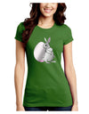 Easter Bunny and Egg Metallic - Silver Juniors Crew Dark T-Shirt by TooLoud-T-Shirts Juniors Tops-TooLoud-Kiwi-Green-Juniors Fitted X-Small-Davson Sales