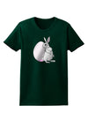 Easter Bunny and Egg Metallic - Silver Womens Dark T-Shirt by TooLoud-Womens T-Shirt-TooLoud-Forest-Green-Small-Davson Sales