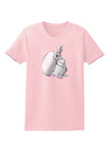 Easter Bunny and Egg Metallic - Silver Womens T-Shirt by TooLoud-Womens T-Shirt-TooLoud-PalePink-X-Small-Davson Sales