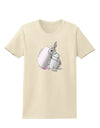 Easter Bunny and Egg Metallic - Silver Womens T-Shirt by TooLoud-Womens T-Shirt-TooLoud-Natural-X-Small-Davson Sales