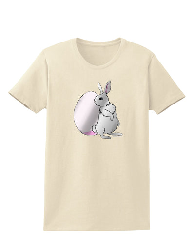 Easter Bunny and Egg Metallic - Silver Womens T-Shirt by TooLoud-Womens T-Shirt-TooLoud-Natural-X-Small-Davson Sales