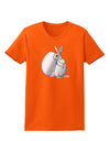 Easter Bunny and Egg Metallic - Silver Womens T-Shirt by TooLoud-Womens T-Shirt-TooLoud-Orange-X-Small-Davson Sales