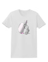 Easter Bunny and Egg Metallic - Silver Womens T-Shirt by TooLoud-Womens T-Shirt-TooLoud-White-X-Small-Davson Sales