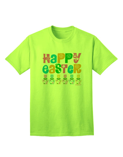 Easter Celebration: Exquisite Tulips Adult T-Shirt by TooLoud-Mens T-shirts-TooLoud-Neon-Green-Small-Davson Sales