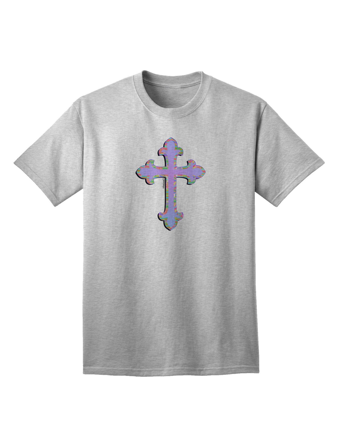 Easter Color Cross Adult T-Shirt-unisex t-shirt-TooLoud-AshGray-Small-Davson Sales