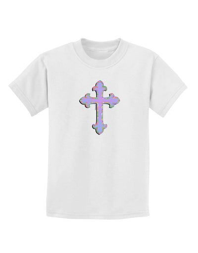 Easter Color Cross Childrens T-Shirt-Childrens T-Shirt-TooLoud-White-X-Small-Davson Sales