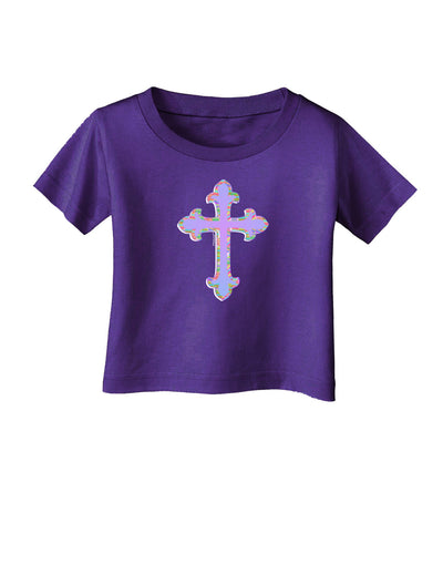 Easter Color Cross Infant T-Shirt Dark-Infant T-Shirt-TooLoud-Purple-06-Months-Davson Sales