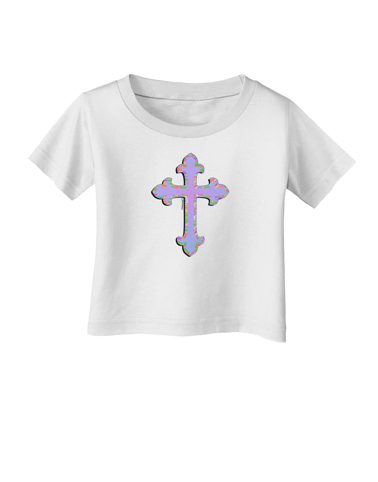 Easter Color Cross Infant T-Shirt-Infant T-Shirt-TooLoud-White-06-Months-Davson Sales