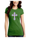 Easter Color Cross Juniors Petite Crew Dark T-Shirt