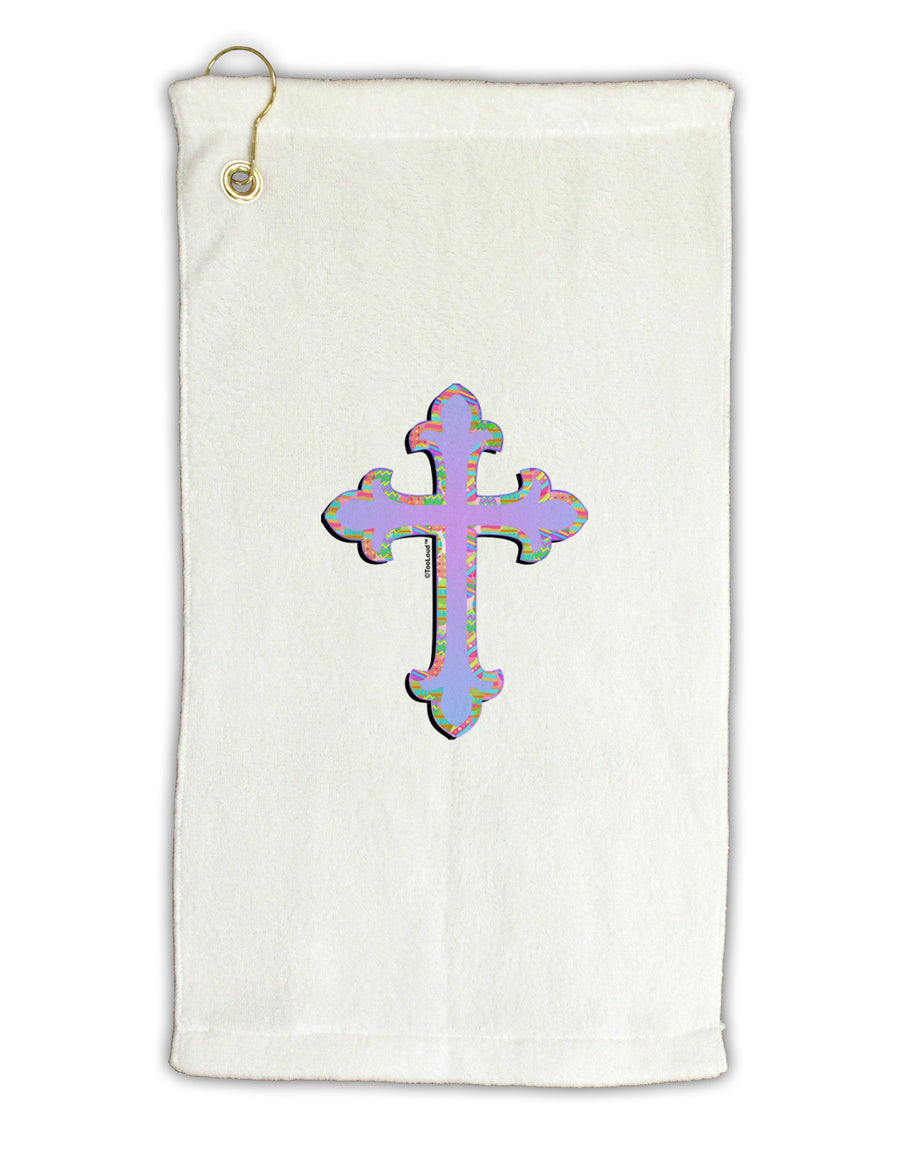 Easter Color Cross Micro Terry Gromet Golf Towel 16 x 25 inch-Golf Towel-TooLoud-White-Davson Sales