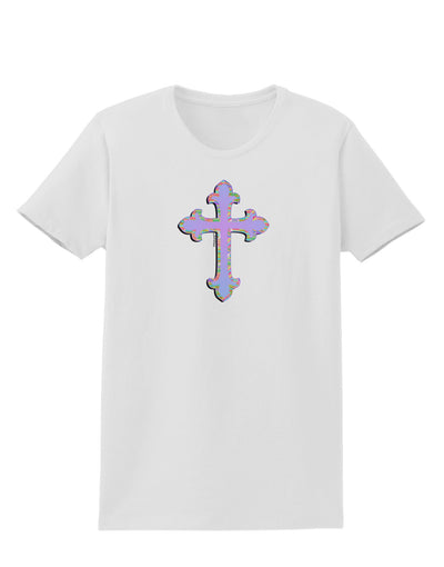 Easter Color Cross Womens T-Shirt-Womens T-Shirt-TooLoud-White-X-Small-Davson Sales