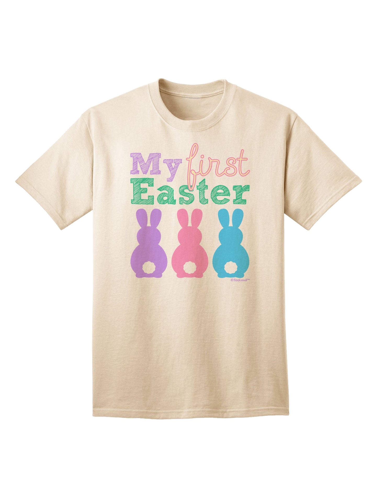 Easter Delight: Three Bunnies Adult T-Shirt by TooLoud-Mens T-shirts-TooLoud-Natural-Small-Davson Sales