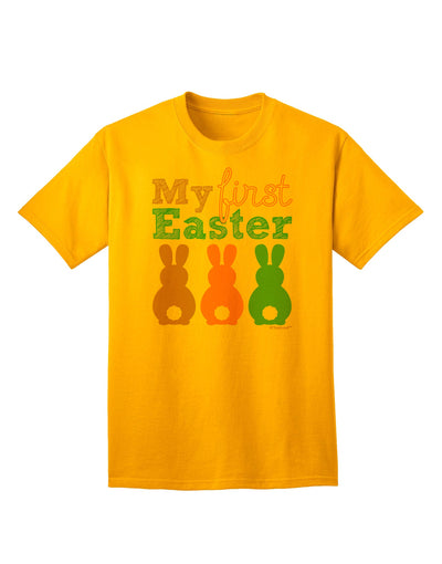 Easter Delight: Three Bunnies Adult T-Shirt by TooLoud-Mens T-shirts-TooLoud-Gold-Small-Davson Sales