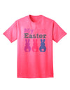 Easter Delight: Three Bunnies Adult T-Shirt by TooLoud-Mens T-shirts-TooLoud-Neon-Pink-Small-Davson Sales