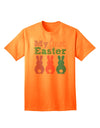 Easter Delight: Three Bunnies Adult T-Shirt by TooLoud-Mens T-shirts-TooLoud-Neon-Orange-Small-Davson Sales