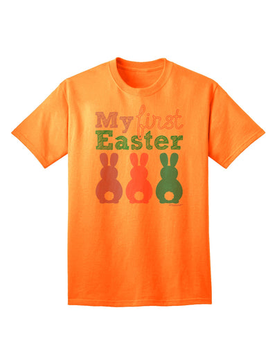 Easter Delight: Three Bunnies Adult T-Shirt by TooLoud-Mens T-shirts-TooLoud-Neon-Orange-Small-Davson Sales