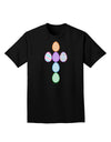 Easter Egg Cross Faux Applique Adult Dark T-Shirt-Mens T-Shirt-TooLoud-Black-Small-Davson Sales