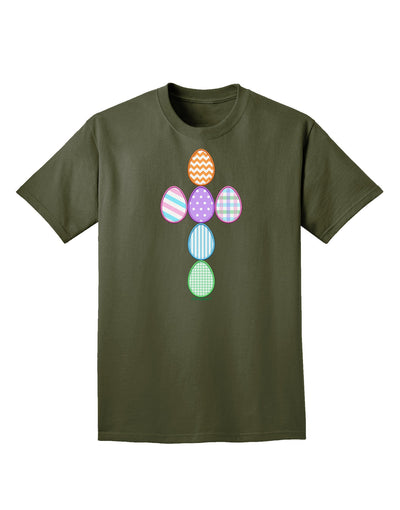 Easter Egg Cross Faux Applique Adult Dark T-Shirt-Mens T-Shirt-TooLoud-Military-Green-Small-Davson Sales