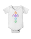 Easter Egg Cross Faux Applique Baby Romper Bodysuit-Baby Romper-TooLoud-White-06-Months-Davson Sales
