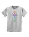 Easter Egg Cross Faux Applique Childrens T-Shirt-Childrens T-Shirt-TooLoud-AshGray-X-Small-Davson Sales