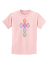 Easter Egg Cross Faux Applique Childrens T-Shirt-Childrens T-Shirt-TooLoud-PalePink-X-Small-Davson Sales