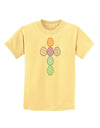 Easter Egg Cross Faux Applique Childrens T-Shirt-Childrens T-Shirt-TooLoud-Daffodil-Yellow-X-Small-Davson Sales