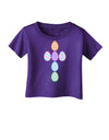 Easter Egg Cross Faux Applique Infant T-Shirt Dark-Infant T-Shirt-TooLoud-Purple-06-Months-Davson Sales